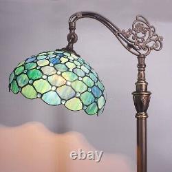 Tiffany Floor Lamp Stained Glass Lamp 18X12X67 Inch Angle Adjustable Arched G