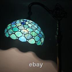 Tiffany Floor Lamp Stained Glass Lamp 18X12X67 Inch Angle Adjustable Arched G