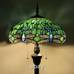 Tiffany Floor Lamp Stained Glass Lamp Standing Reading Light 16x16x70 Inch fo