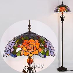 Tiffany Floor Lamp Stained Glass Standing Reading Lamp 16x16x70 Inches Antiqu