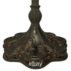 Tiffany Floor Lamp with Adjustable Gooseneck Retro Stained Glass Shade for Reading