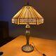 Tiffany Hexagon Style Table/ceiling Lamps 10-16 Handmade Yellow Stained Glass