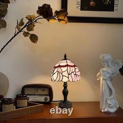 Tiffany Lamp 3-Way Dimmable Table Lamp Pink Tulip Stained Glass Reading Light Sm Tiffany Lamp 3-Way Dimmable Table Lamp Pink Tulip Stained Glass Reading Light Sm