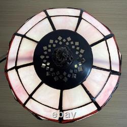 Tiffany Lamp 3-Way Dimmable Table Lamp Pink Tulip Stained Glass Reading Light Sm Tiffany Lamp 3-Way Dimmable Table Lamp Pink Tulip Stained Glass Reading Light Sm