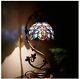Tiffany Lamp Bedside Lamp Cloudy Stained Glass Table Lamp Banker, Reading Light