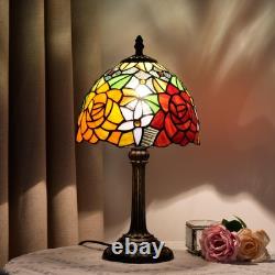 Tiffany Lamp Bedside Table Lamp-Nightstand, Stained Glass Lamp for Bedroom Dor