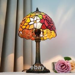 Tiffany Lamp Bedside Table Lamp-Nightstand, Stained Glass Lamp for Bedroom Dor