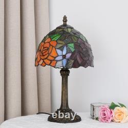 Tiffany Lamp Bedside Table Lamp-Nightstand, Stained Glass Lamp for Bedroom Dor