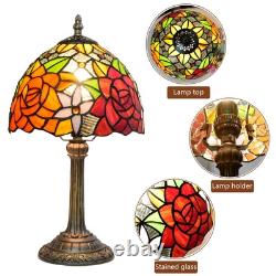 Tiffany Lamp Bedside Table Lamp-Nightstand, Stained Glass Lamp for Bedroom Dor