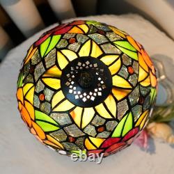 Tiffany Lamp Bedside Table Lamp-Nightstand, Stained Glass Lamp for Bedroom Dor