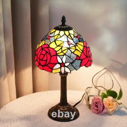 Tiffany Lamp Bedside Table Lamp-Nightstand, Stained Glass Lamp for Bedroom Dorm L