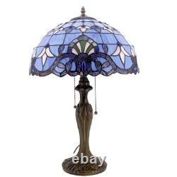 Tiffany Lamp Blue Purple Stained Glass Baroque Table Lamp Lavender Style Beds