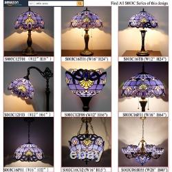 Tiffany Lamp Blue Purple Stained Glass Baroque Table Lamp Lavender Style Beds
