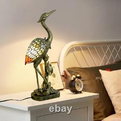 Tiffany Lamp Blue Stained Glass Crane Bird Style Table Lamp Desk Light 23.6 Inch Tiffany Lamp Blue Stained Glass Crane Bird Style Table Lamp Desk Light 23.6 Inch