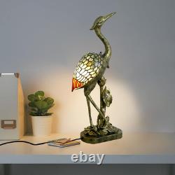 Tiffany Lamp Blue Stained Glass Crane Bird Style Table Lamp Desk Light 23.6 Inch Tiffany Lamp Blue Stained Glass Crane Bird Style Table Lamp Desk Light 23.6 Inch
