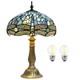 Tiffany Lamp, Blue Stained Glass Table Lamp, 12x12x18 Inches Dragonfly Style Vi