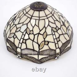 Tiffany Lamp Cream Stained Glass Dragonfly Bedside Table Lamp Desk Reading Light