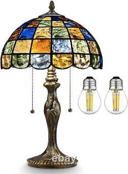 Tiffany Lamp Crystal Square Style, Stained Glass Lamp Table Lamp 12 Vintage