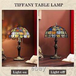 Tiffany Lamp Crystal Square Style, Stained Glass Lamp Table Lamp 12 Vintage