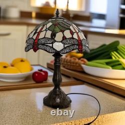 Tiffany Lamp Dragonfly Style Stained Glass Table Lamp Desk Bedside Reading y