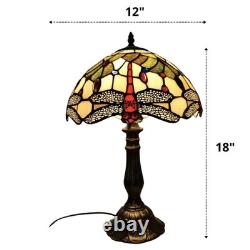 Tiffany Lamp Dragonfly Style Stained Glass Table Lamp Desk Bedside Reading y