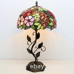 Tiffany Lamp Grape Style Stained Glass Table Lamp Desk Bedside Reading Light