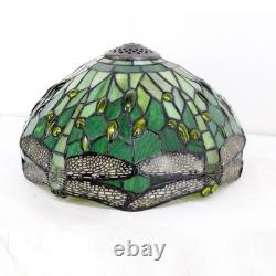 Tiffany Lamp Green Stained Glass Bedside Table Lamp Dragonfly Style Desk Read