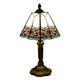 Tiffany Lamp Magnolia Flower Square Stained Glass Table Lamp Desk Reading Lig