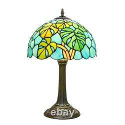Tiffany Lamp Monstera Deliciosa Style Stained Glass Table Lamp Vintage Monste