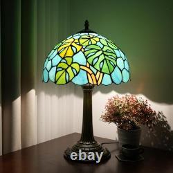 Tiffany Lamp Monstera Deliciosa Style Stained Glass Table Lamp Vintage Monste