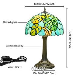 Tiffany Lamp Monstera Deliciosa Style Stained Glass Table Lamp Vintage Monste