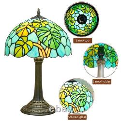 Tiffany Lamp Monstera Deliciosa Style Stained Glass Table Lamp Vintage Monste