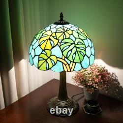 Tiffany Lamp Monstera Deliciosa Style Stained Glass Table Lamp Vintage Monste