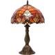 Tiffany Lamp Red Liaison Stained Glass Table Lamp Desk Bedside Reading Light