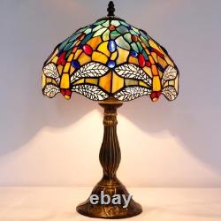 Tiffany Lamp Sea Blue Yellow Stained Glass Dragonfly Style Table Lamp Nautica