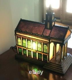 Tiffany Lamp Stained Glass Cathedral With Original Box