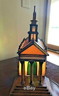 Tiffany Lamp Stained Glass Cathedral With Original Box