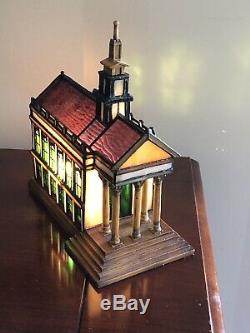 Tiffany Lamp Stained Glass Cathedral With Original Box