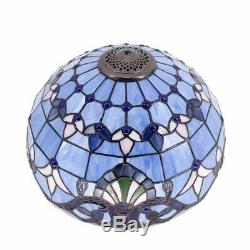 Tiffany Lamp Stained Glass Desk Lamps 24 Inch Tall Blue Purple Baroque Lavender