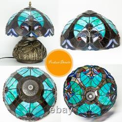 Tiffany Lamp Stained Glass Lamp, 12X14inch Tiffany Style Mushroom Lamp, Antique