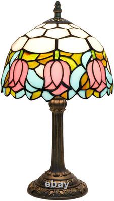Tiffany Lamp Stained Glass Lamp 8X8X14 Inches Small Bedside Table Lamps for Livi