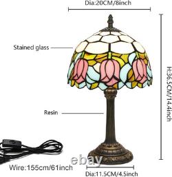 Tiffany Lamp Stained Glass Lamp 8X8X14 Inches Small Bedside Table Lamps for Livi Tiffany Lamp Stained Glass Lamp 8X8X14 Inches Small Bedside Table Lamps for Livi
