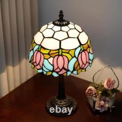 Tiffany Lamp Stained Glass Lamp 8X8X14 Inches Small Bedside Table Lamps for Livi