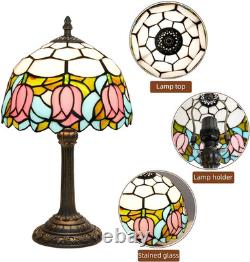 Tiffany Lamp Stained Glass Lamp 8X8X14 Inches Small Bedside Table Lamps for Livi