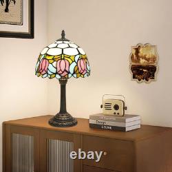 Tiffany Lamp Stained Glass Lamp 8X8X14 Inches Small Bedside Table Lamps for Livi