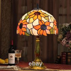 Tiffany Lamp Stained Glass Lamp Sunflower Yellow Bedroom Table Lamp