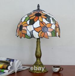 Tiffany Lamp Stained Glass Lamp Sunflower Yellow Bedroom Table Lamp