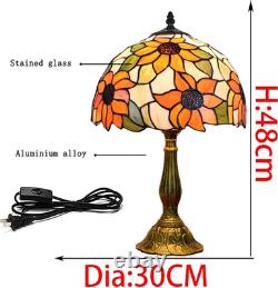 Tiffany Lamp Stained Glass Lamp Sunflower Yellow Bedroom Table Lamp