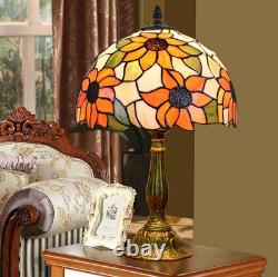 Tiffany Lamp Stained Glass Lamp Sunflower Yellow Bedroom Table Lamp