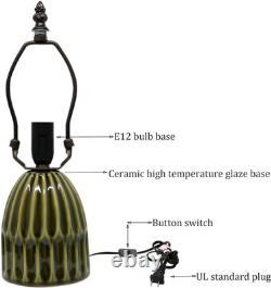 Tiffany Lamp Stained Glass Mushroom Table Lamps 6X6X12.5 Inch Pink Leaf Style Sm